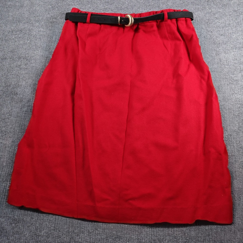 Vintage 100% Wool Pencil Skirt Koret Plus Size 2x Dark Red Academia Christmas